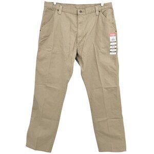 Wrangler Men's Heritage Low Stretch Relaxed Tan Carpenter Pants Size 38x32 NWT